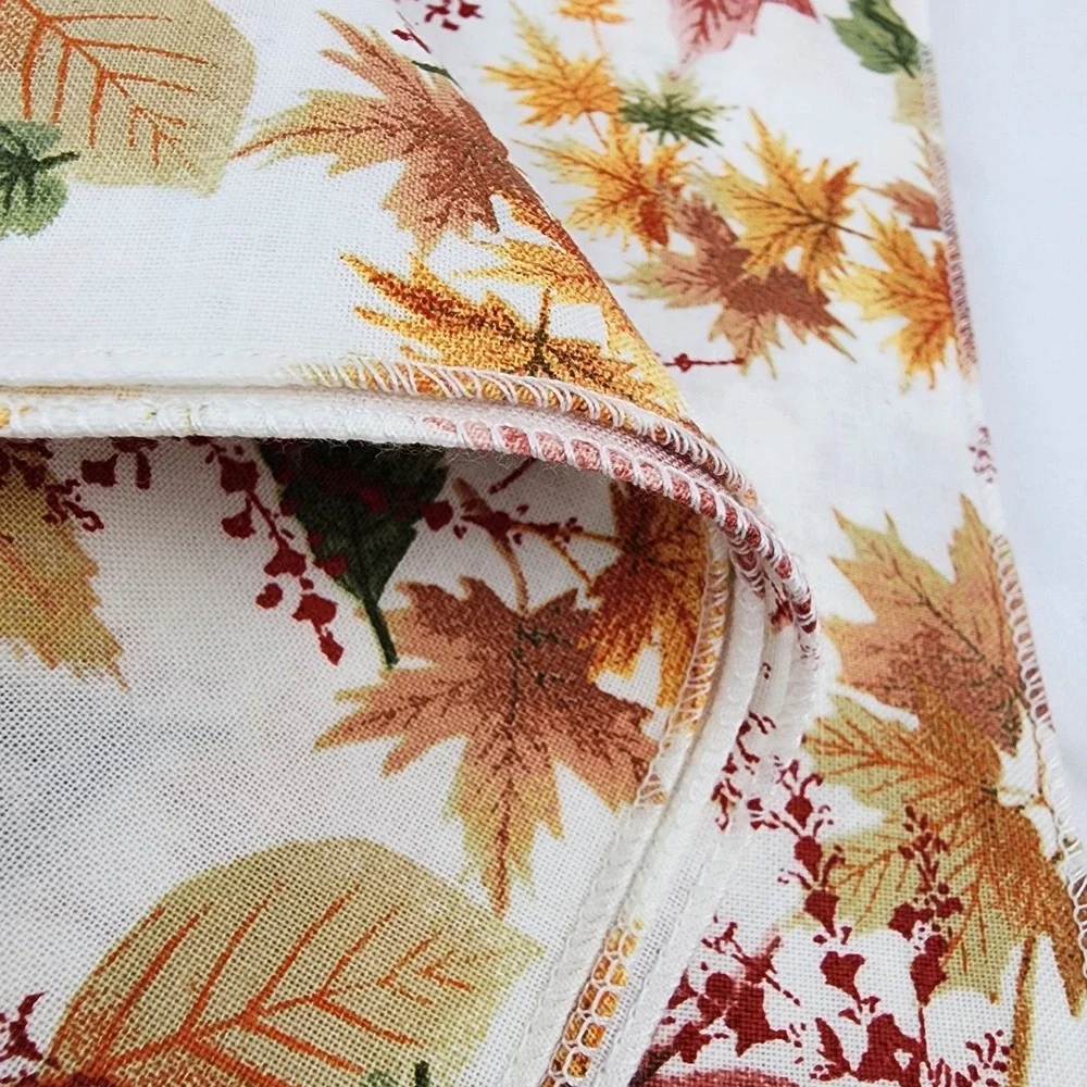 Fall Floral Tea Towel Kitchen Set of 4‎ Rust Gold Cream Green Fall Large